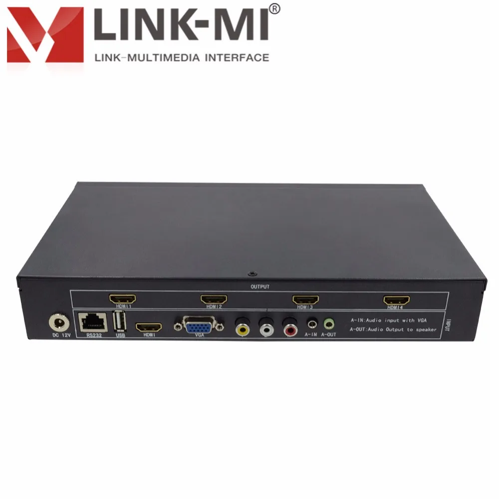 LINK MI TV 04 2x2 настенный видеоконтроллер USB + HDMI VGA AV с полностью цифровой обработкой