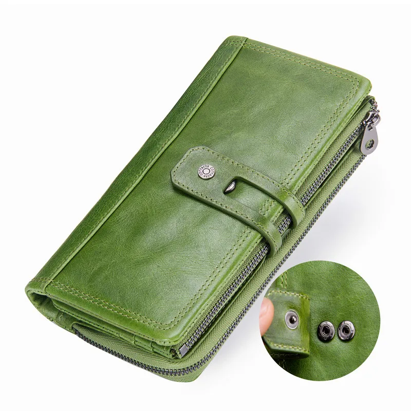 

Genuine Leather Women Wallets Lady Purse Long Alligator Wallet Elegant Fashion Female Women Clutch With Card Holder