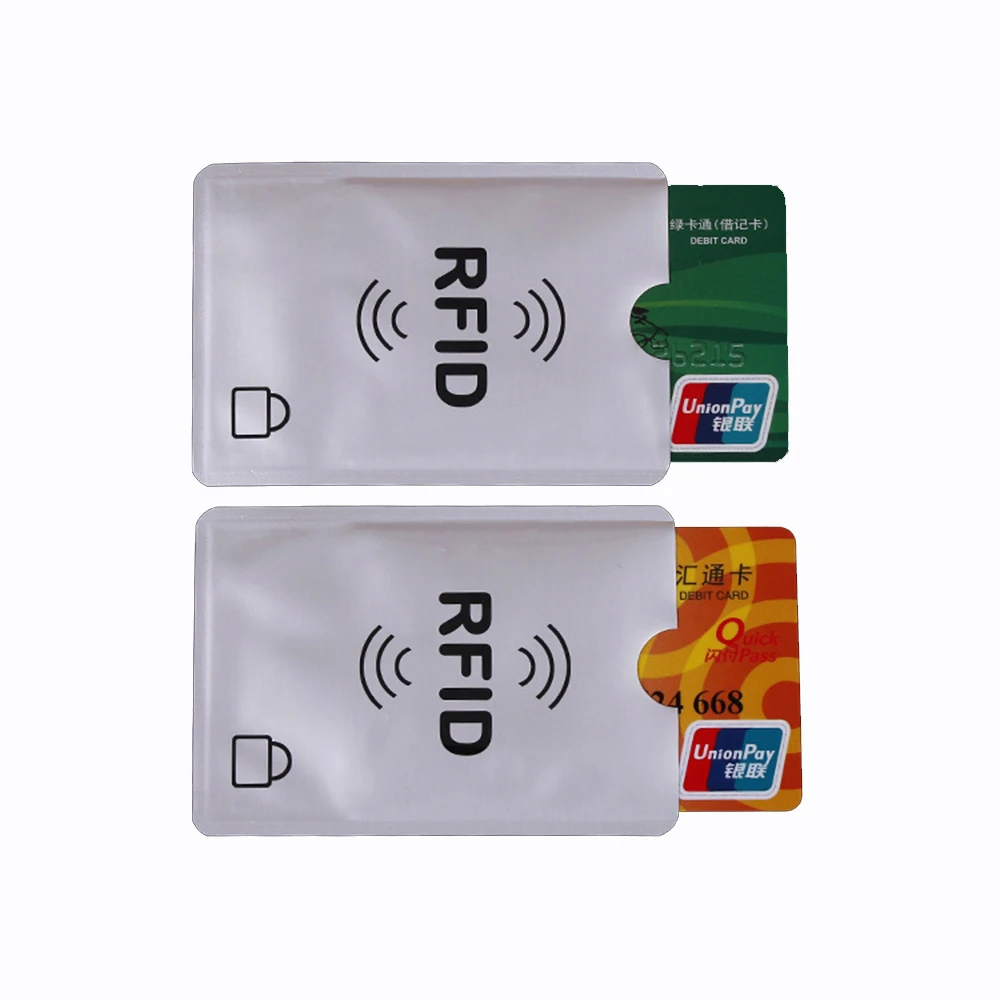 

500pcs/set 13.56mhz IC Card Protection NFC Shielded Card Sleeve RFID Shielded Sleeve Card Blocking Prevent unauthorized scanning