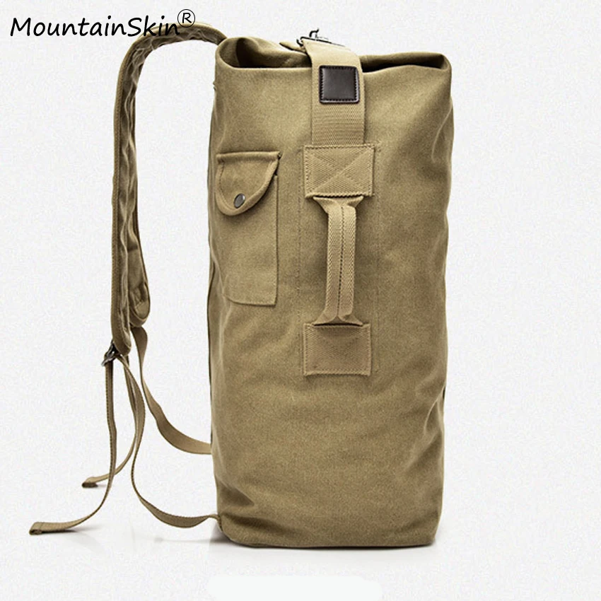 

Mountainskin Large Capacity Men Women Travel Bag Military Tactical Backpack Army Bags Canvas Bucket Shoulder Bag Brand LA760