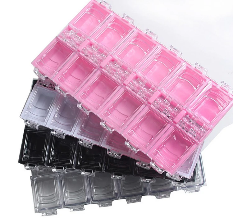 

12 Nail Art Storage Flip Empty Box Plastic Case For Acrylic Gems Rhinestone Tool