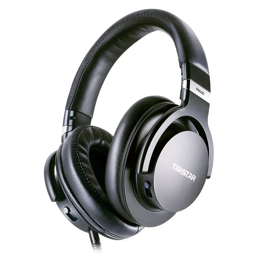 

Takstar PRO82 Professional Reference Monitor Headphone Bass Adjustment Dynamic Studio DJ Headset Over Ear Noise Cancelling