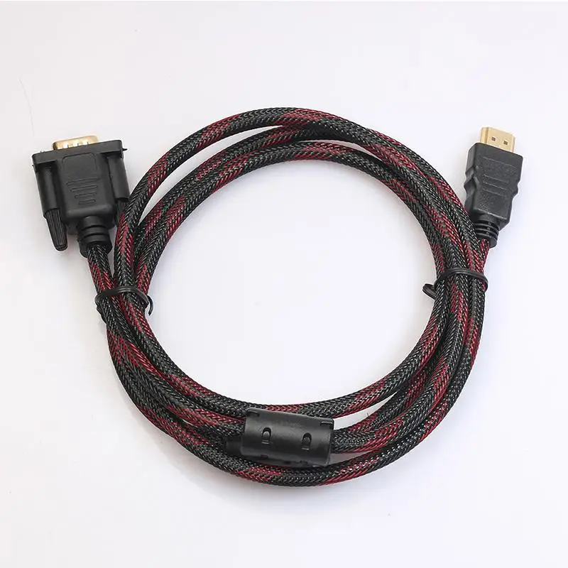 EastVita 1,5 м HDMI в 15 Pin VGA конвертер адаптер HDMI папа-папа 15 Pin VGA кабель нейлоновый плетеный кабель для HDTV компьютера