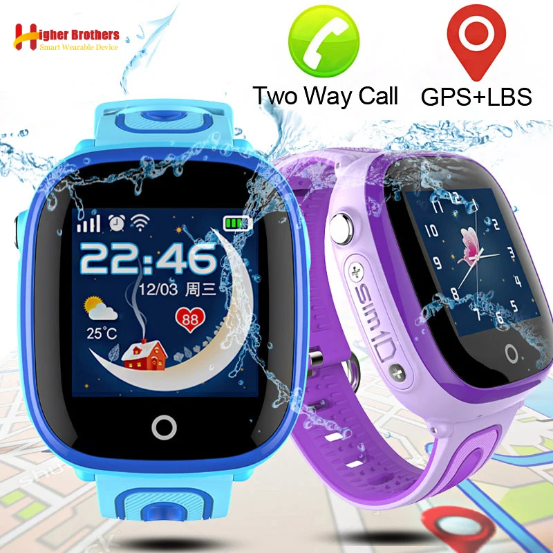 

IP67 Waterproof Smart GPS Tracker Locator Kids Baby SOS Call Remote Monitor Camera Alarm Anti-lost Smartwatch Watch Wristwatch