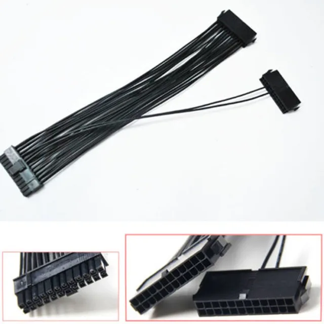 Best Value 24pin 20+4pin Dual PSU ATX Power Supply Adapter Cable Connector For Mining 30cm Starting Line Computer Components Drop Shipping Best Value 24pin 20+4pin Dual PSU ATX Power Supply Adapter Cable Connector For Mining 30cm Starting Line Computer Components Drop Shipping