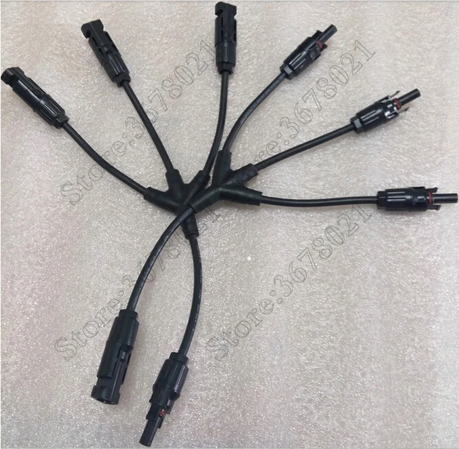 Grado A 20 pares/50 pares par MC4 Y conector del Cable del Panel Solar rama 1 A 3 tipo macho y hembra - 2