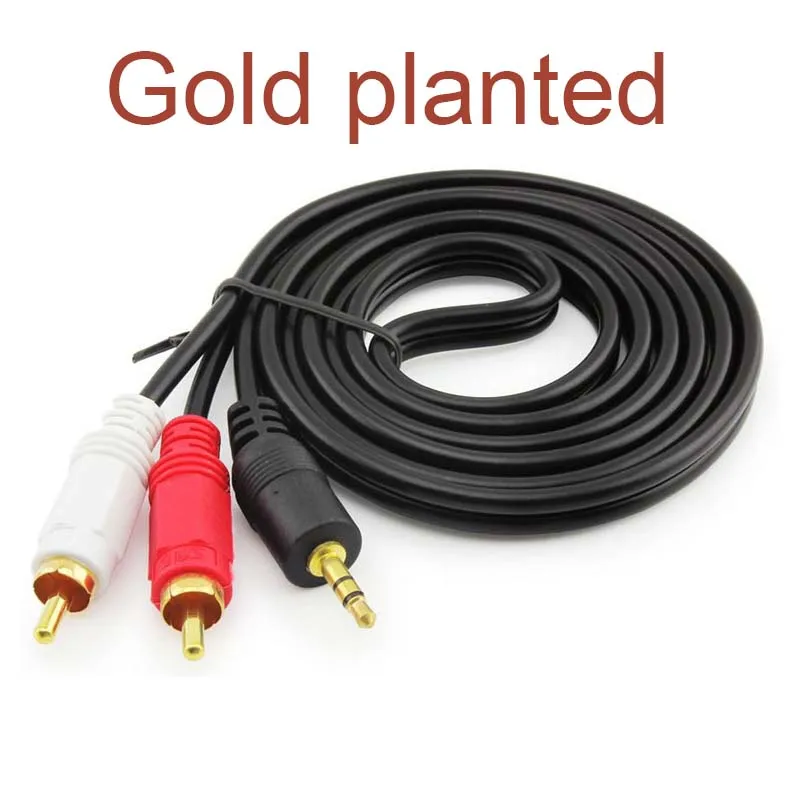 10 قطعة 3.5 مللي متر سماعة جاك التوصيل إلى 2RCA فونو الذكور ستيريو الصوت كابل محول
