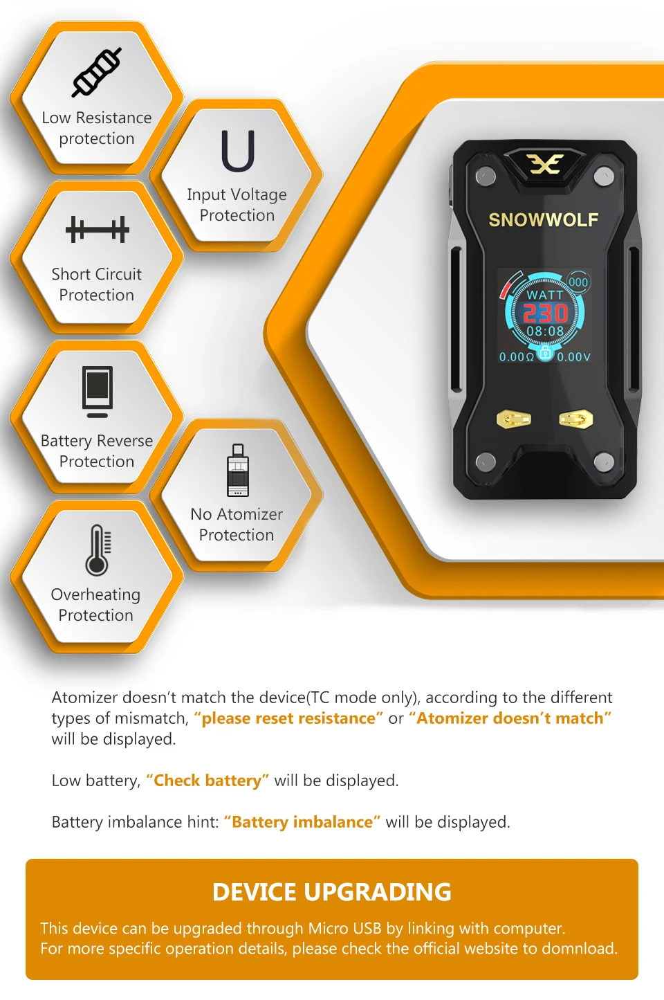 Sigelei Snowwolf Xfeng Electronic Cigarette Box Mod 4