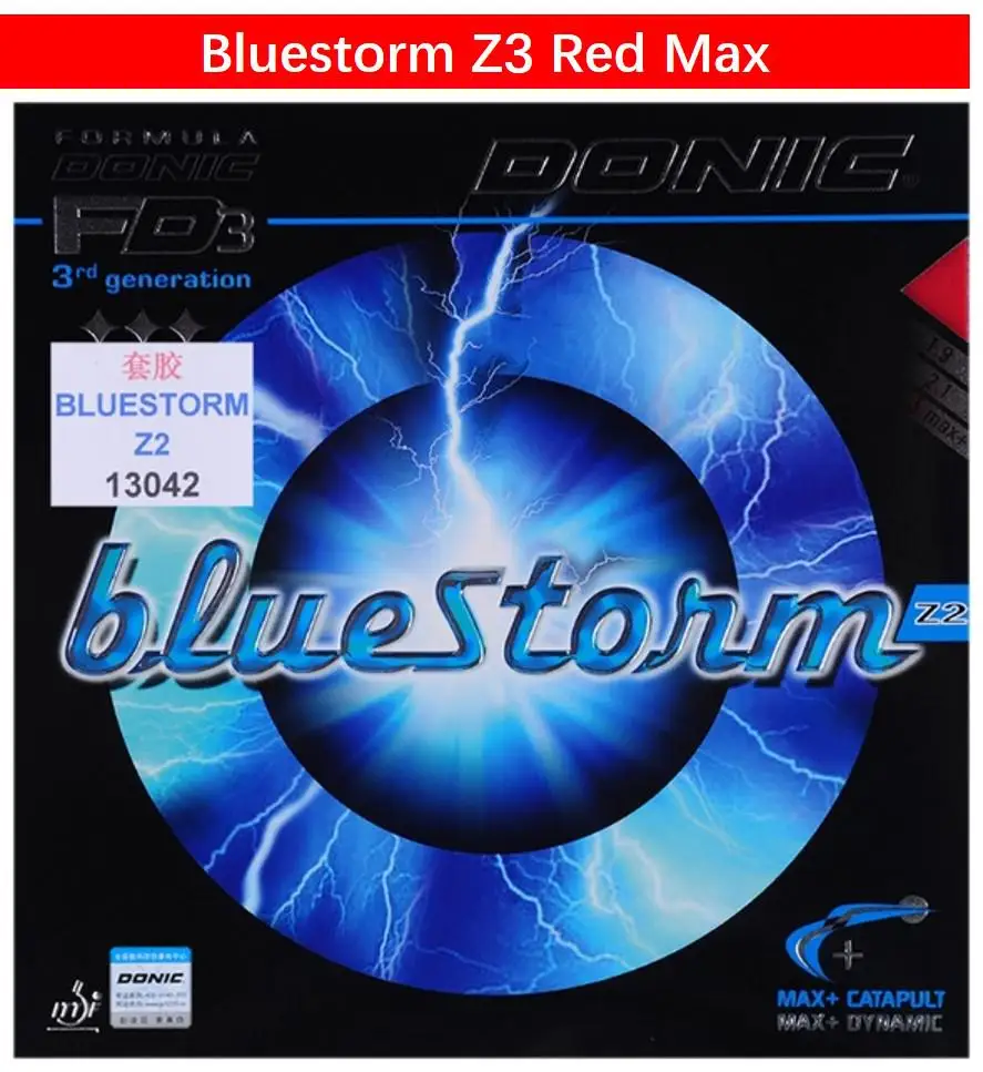 DONIC BLUESTORM BlueStorm Z1 Z2 Z3 резиновая губка для настольного тенниса Tenis De Mesa Max - Цвет: Z3 RED MAX