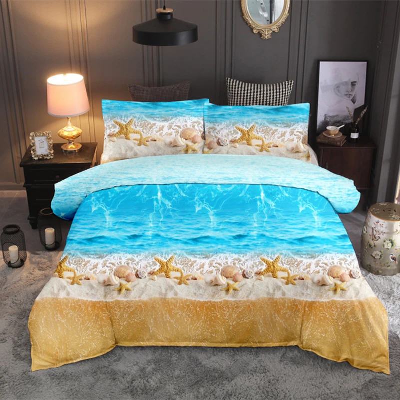 3D Дельфин пляжное полотенце набор лес dreamland принт пододеяльник набор реалистичные постельное белье с наволочкой набор домашнего текстиля