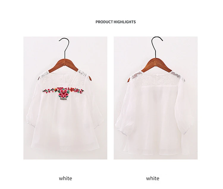 Children's T-shirt Girls Baby Summer Cute style Beautiful girl chiffon Printed loose T-shirt top for angel kids clothes (6)
