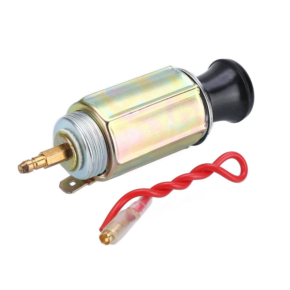 Mayitr 12V Brass Auto Car Cigarette Lighter Head Power Plug + Socket Assembly Set Universal 28mm Hole DC 12V