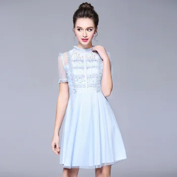 

KMETRAM Plus Size 5XL Summer Party Dress New Style Fashion Slim Elegant Sexy Blue Mess Women Dresses Robe Femme Ete 2019 HH975