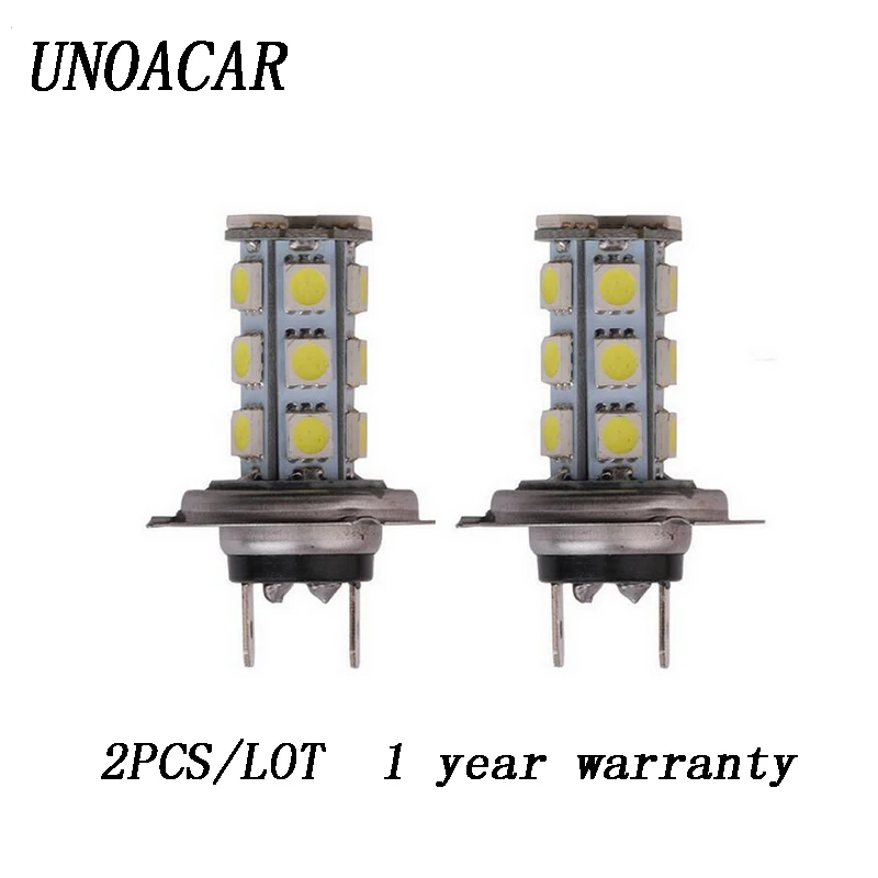 2 шт. H7 18SMD 5050 Светодиодная Автомобильная противотуманная фара белая 18 лампа DC12V