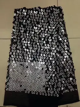 

African lace fabric with black African antique lace, high quality French lace, bridal gown fabric ZY099337