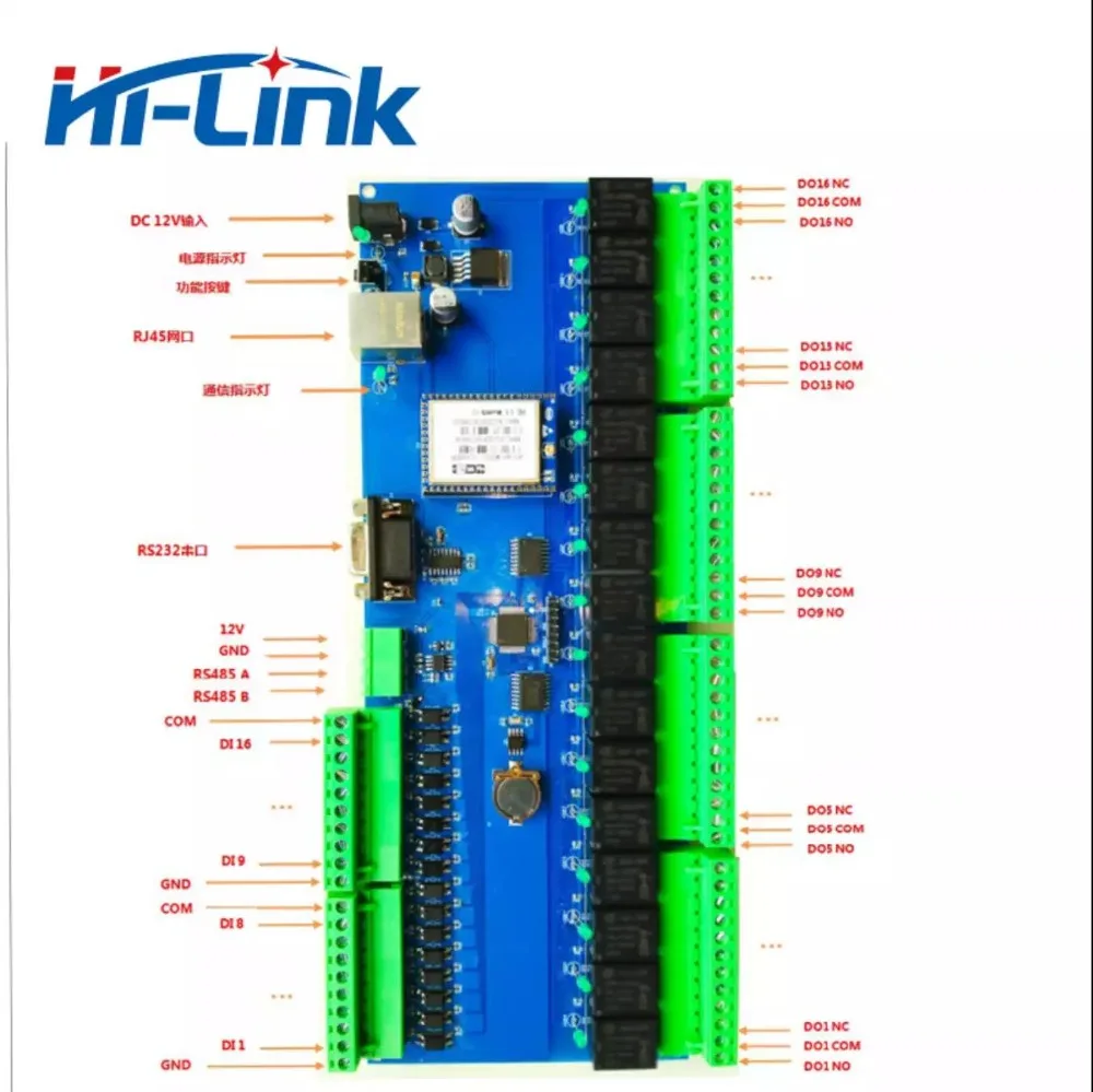 16 канальный цифровой IO WiFi релейный модуль/беспроводной пульт дистанционного управления LAN WAN поддержка Modbus умный дом релейный переключатель