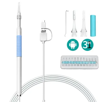 

Ear Cleaning Tool Portable Health Care Cleaning Endoscope 5.5mm Visual 3-in-1 Ear Spoon USB Earpick