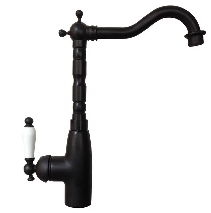Swivel Spout Water Tap Oil Rubbed Black Bronze Kitchen Sink & Bathroom Faucet Basin Mixer Tap asf106
