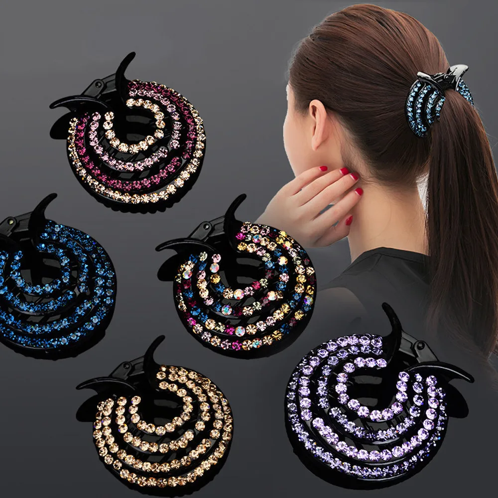 100% Top Quality Shining Hair Accessory Women Ladies Hair Clips Nest Rhinestone Hairpin Ponytail Bun Holder Accessory Wholesale 100% Top Quality Shining Hair Accessory Women Ladies Hair Clips Nest Rhinestone Hairpin Ponytail Bun Holder Accessory Wholesale