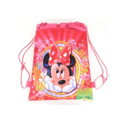 20 шт., Нетканая сумка с Минни Микки, тканевый рюкзак, детская школьная сумка для путешествий, украшение, mochila, Подарочная сумка на шнурке
