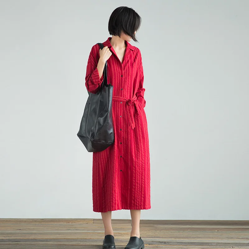 

Johnature Casual Long Trench Coat Autumn 2019 New Simple Solid Color Turn-down Collar Full Sleeve Single Breasted Women Coats