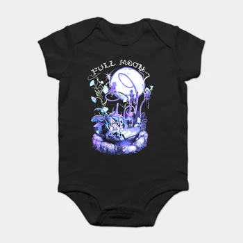 

Baby Onesie Baby Bodysuits kid t shirt Full Moon UV-reactive Glow in Blacklight Psychedelic Festival Goa