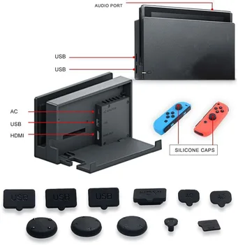 

Tempered Glass Screen Protector Film for Nintend Switch Game Console Explosion-proof HD Screen Film with Dust-proof Plug Kit