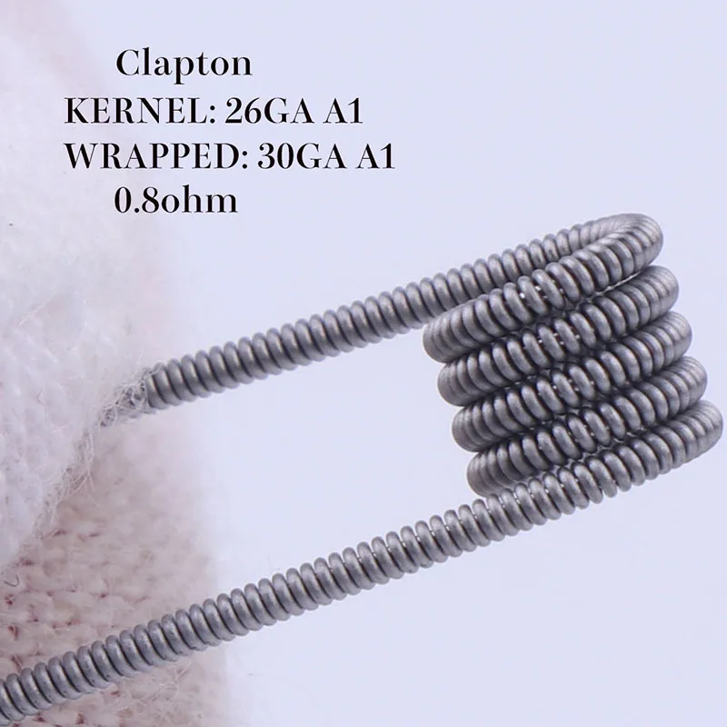 Xfkm плоским витой провод Сплавленный Clapton куст готовых термоусадочные трубки чужой смешивания витой Quad катушки Tiger нагревательное