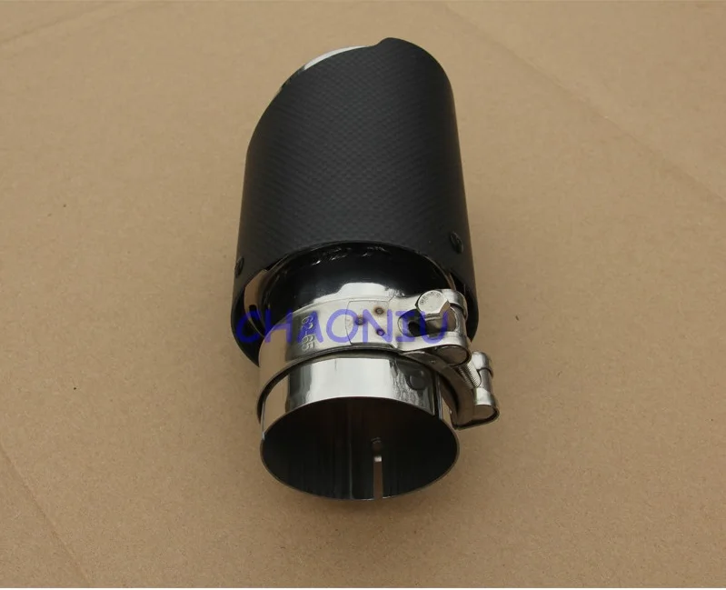

10 pcs Inlet 54mm Carbon Exhaust Muffler Tip Universal End Pipes Carbon Universal Exhaust Tips