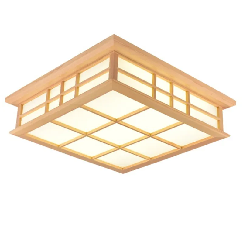 Japanese Style Wood led ceiling light lamp
