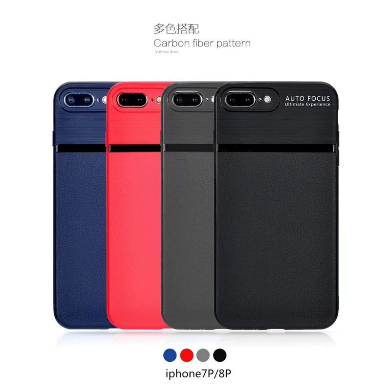 cheap For iPhone X Case Luxury Carbon Fiber TPU Soft Silicone Cases For iPhone 7 7 Plus 6 6s Plus For iphone 8 8 Plus Back Cover Coque