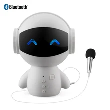 

Mini Cartoon Robot Bluetooth Speakers 5W Wireless Receiver Speaker Stereo Music Player Support Karook TV TF AUX And Power Bank