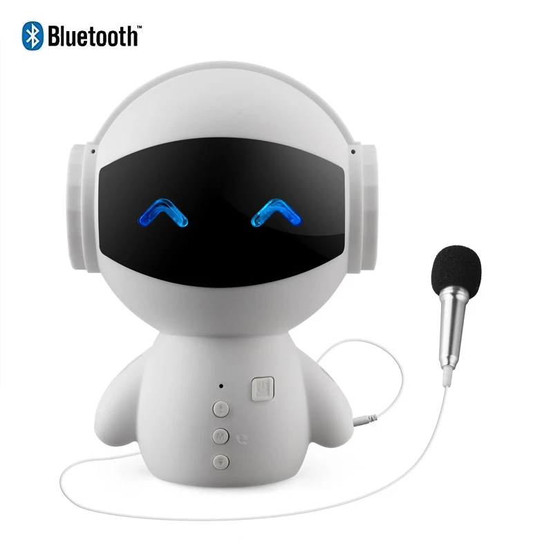 Mini Cartoon Robot Bluetooth Speakers 5W Wireless Receiver Speaker Stereo Music Player Support Karook font b