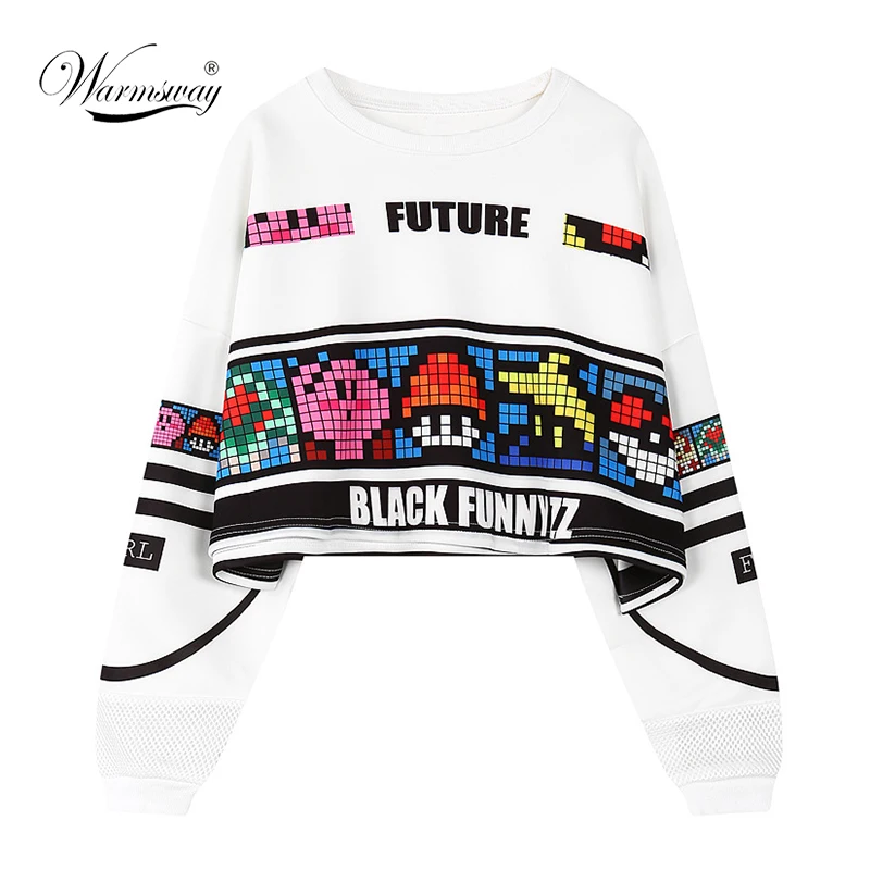 

woman's sweatshirt harajuku letters sexy crop top punk hip-hop hoody large size sudaderas mujer fashion feminino moleton B-008