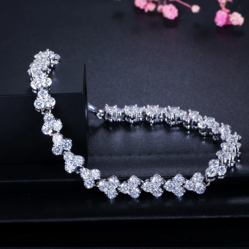Женские теннисные браслеты с круглым кристаллом из фианита AAA +|bracelets for|tennis bracelets