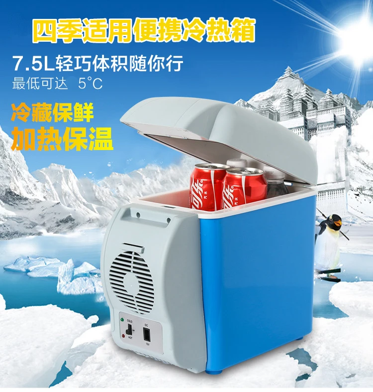 

PortableMini Fridge Dual-use Home Travel Mini Fridge Freezer Cool Box Warmer Fridge Refrigerator