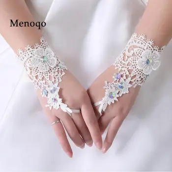 

2019 In stock Fingerless Applique wedding accessories bridal gloves wrist wedding gloves