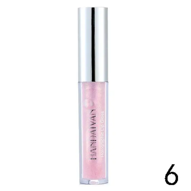 6 Colors Holographic Glitter Lip Gloss Cream Longlasting Lip Glaze
