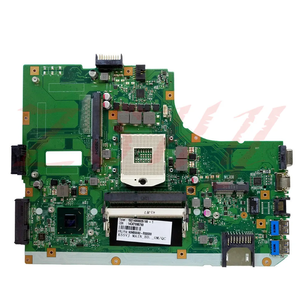 

For Asus K55VJ Laptop Motherboard 60NB00A0-MB2000 K55VM REV2.2 Free Shipping 100% test ok