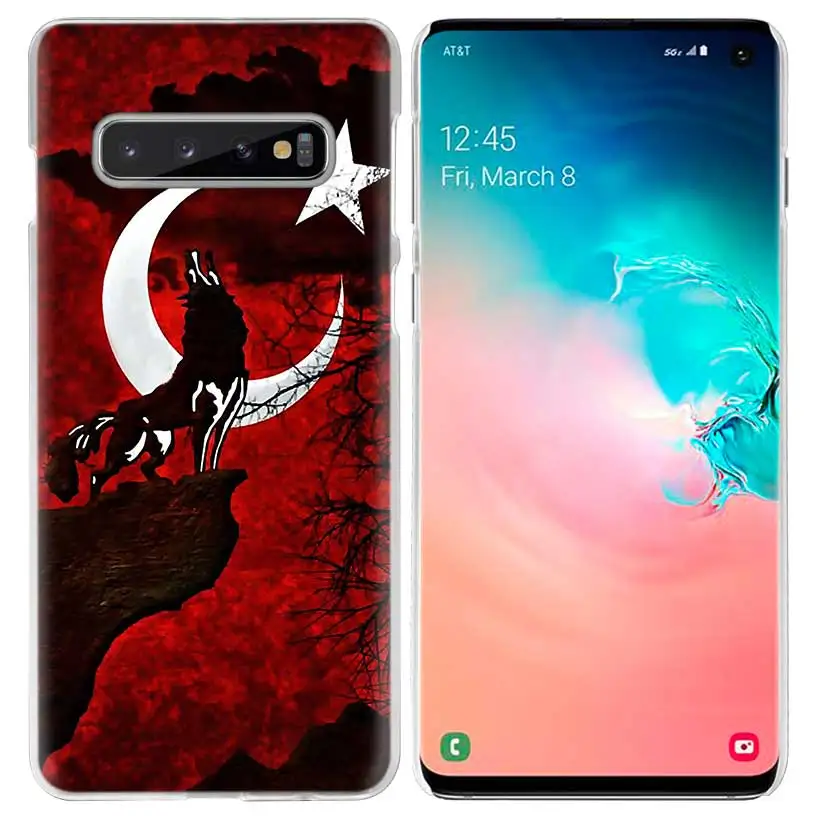 Турция чехол с флагом для samsung Galaxy S10 5G S10e S9 S8 M30 M20 M10 J4 J6 плюс J8 Note 8 9 чистой твёрдой пвх-чехол для телефона чехол