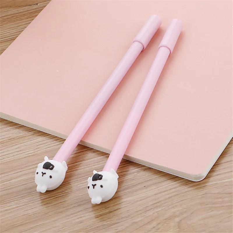 Милый Кофе Кот кролик гелевая ручка Kawaii мультфильм животное Школа Офис поставка