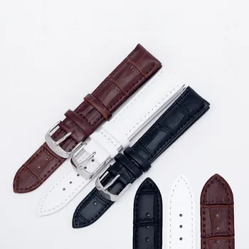 

Essential Black/Brown High Quality Soft Sweatband PU Leather Strap Steel Buckle Wrist Watches Band Width 20mm