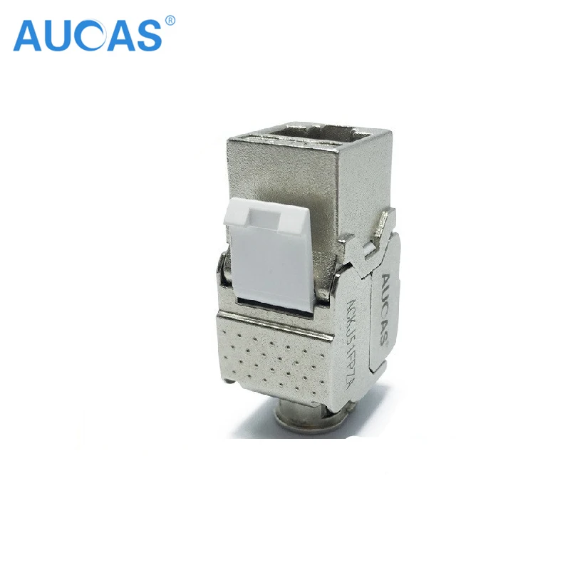 AUCAS 4 шт. Cat5e keystone rj45 экранированный FTP модуль из цинкового сплава Keystone Jack сетевой