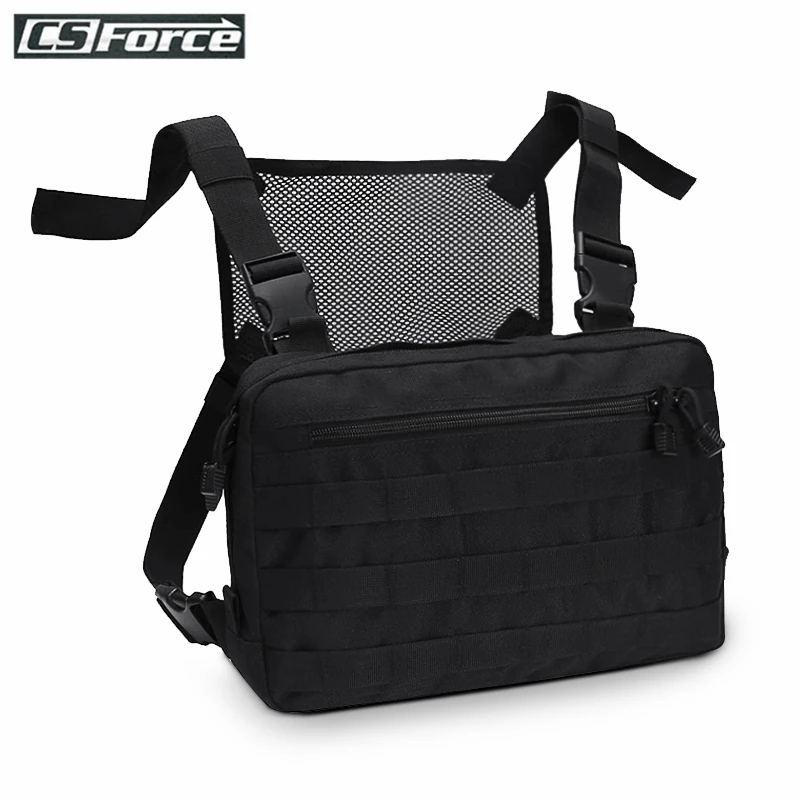 

Hip Hop Military Tactical Chest Bag Backpack Men Adjustable Multi-Functional Molle Tool Pouch Shoulder Bag Tactical Vest Bag