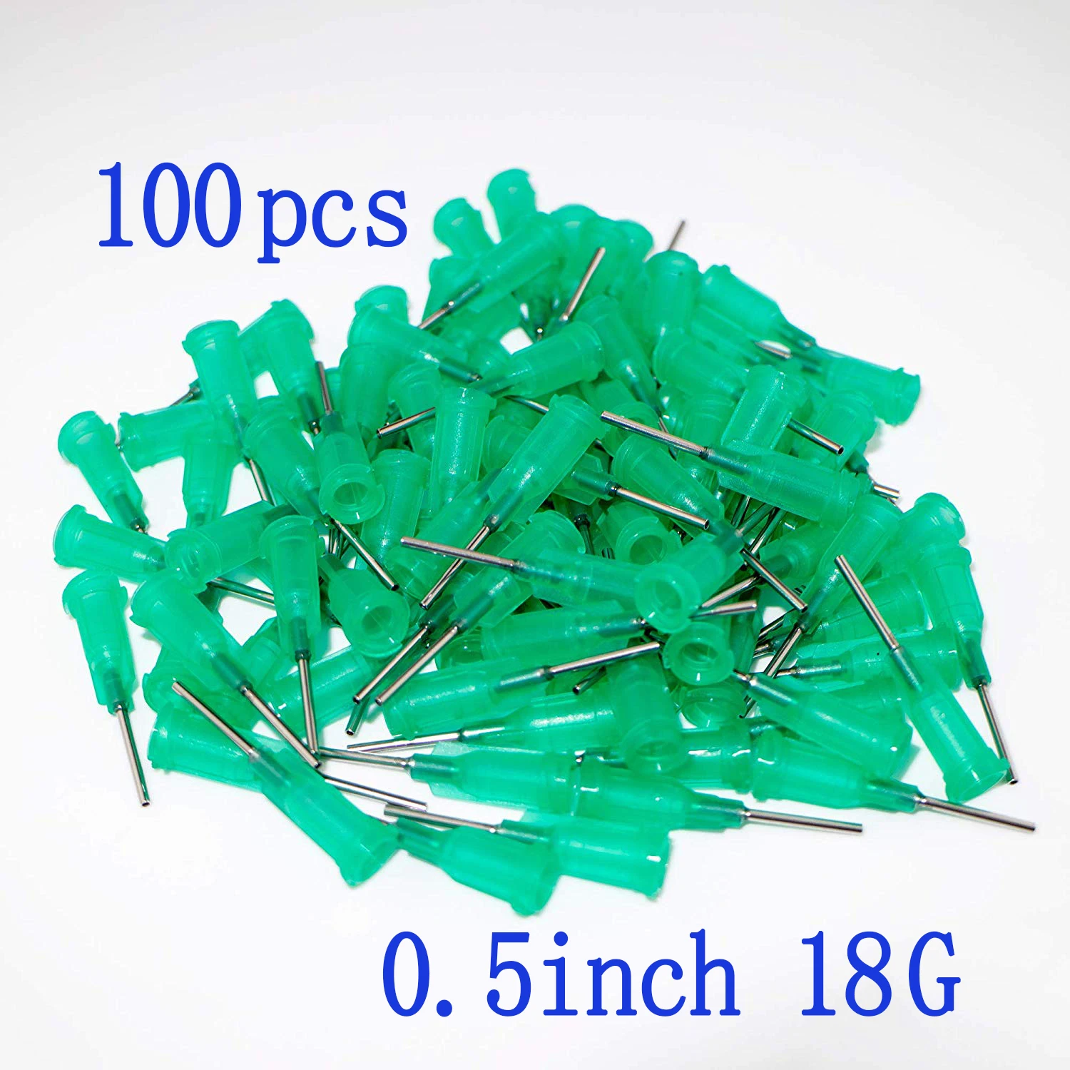 

Blunt Tip Dispensing Needles 18Ga Syringe Needles 18Gauge x 0.5" (0.5inch Length) With Luer Lock , pack of 100