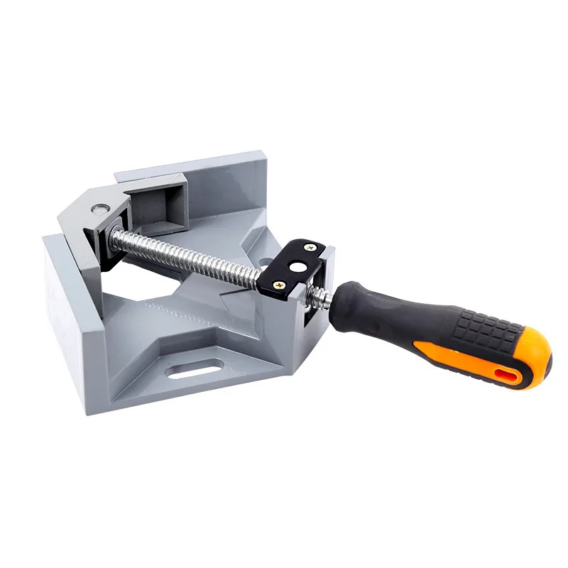 

90 Degree Aluminum Right Angle Clamp Single Handle Woodworking Frame Clip Right Angle Folder Tool