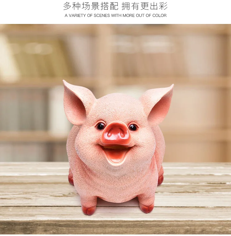 Resin Cute piggy money boxes Animal Pig banks Creative Valentine's Day gifts Birthday presents home decoration accessories