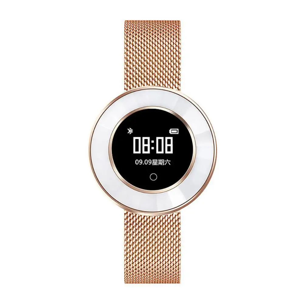 X6 Смарт-часы для женщин IP68 Водонепроницаемый мониторинг сердечного ритма кровяное давление ЖЕНСКИЕ умные часы горячая распродажа - Цвет: Gold