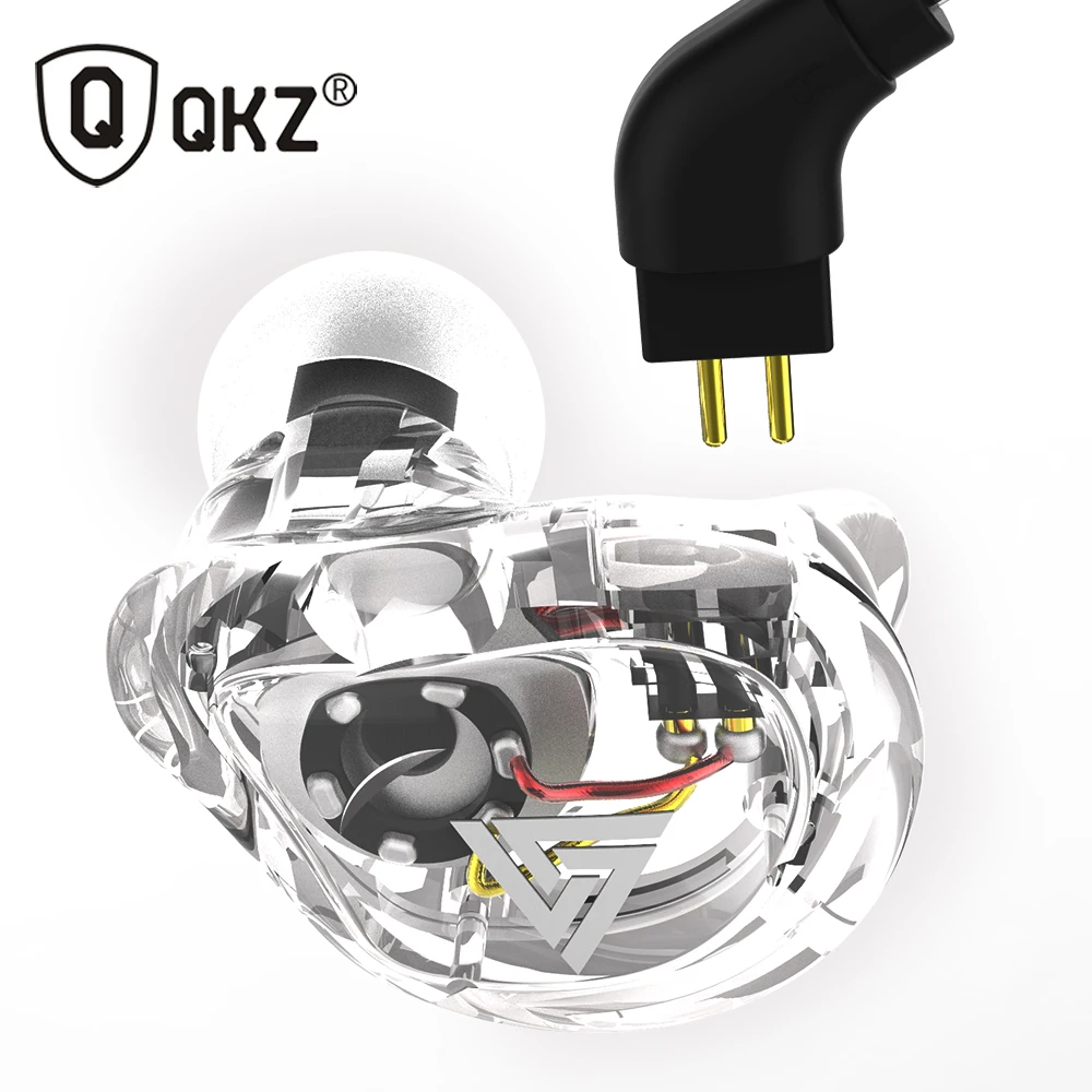 QKZ VK1 наушники с 4DD в ухо наушники fone de ouvidoauriculares audifonos HIFI DJ Monito спортивные наушники для бега