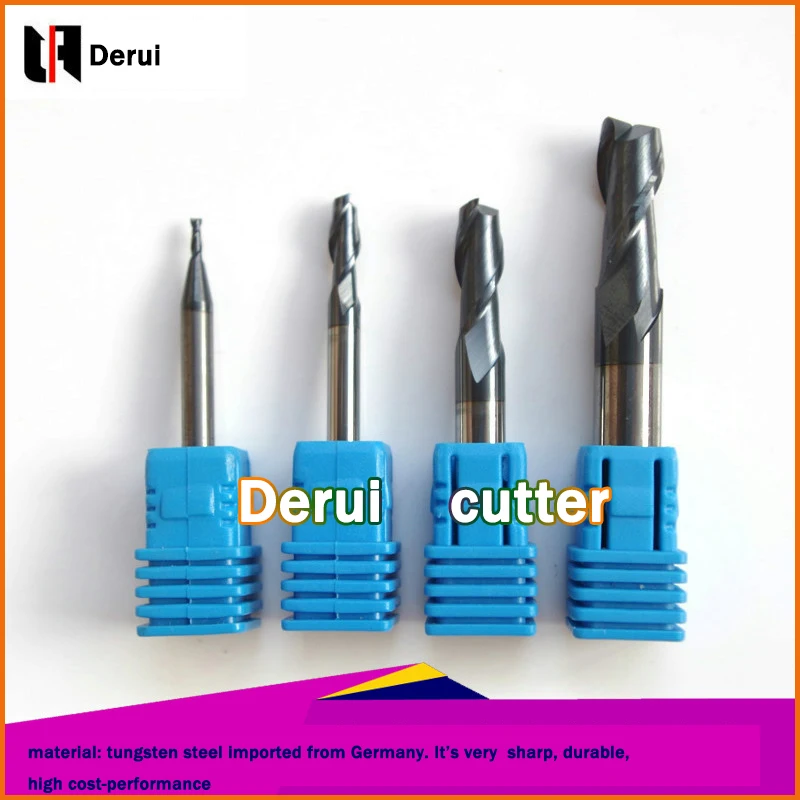 

2pcs standard two flutes end mill milling cutter CNC router bit with alloying coating with different dimensions